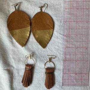 Leather earrings